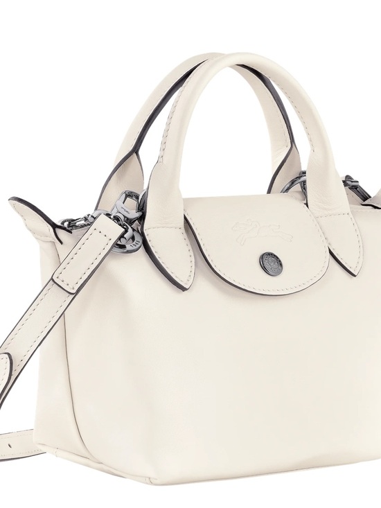 Longchamp Handbags - Longchamp XS Le Pliage Cuir (Leather) Top Handle Bag *Replica* - Off White/Cream